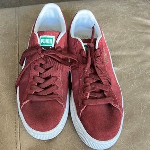 Leather Puma suede burgundy US size 8